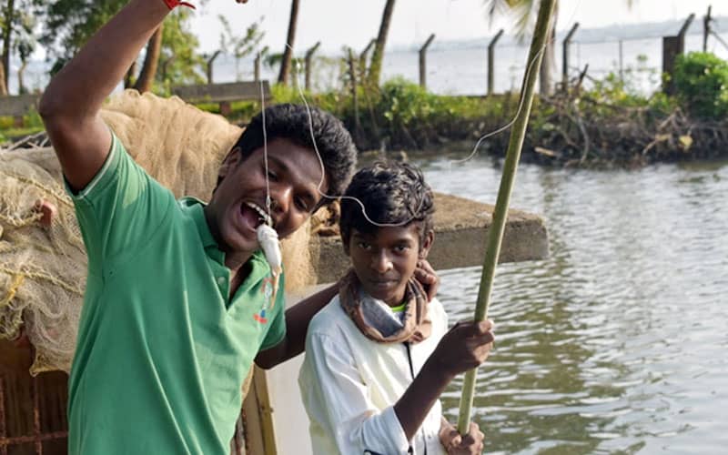 Children embark on a fishing adventure for Christmas